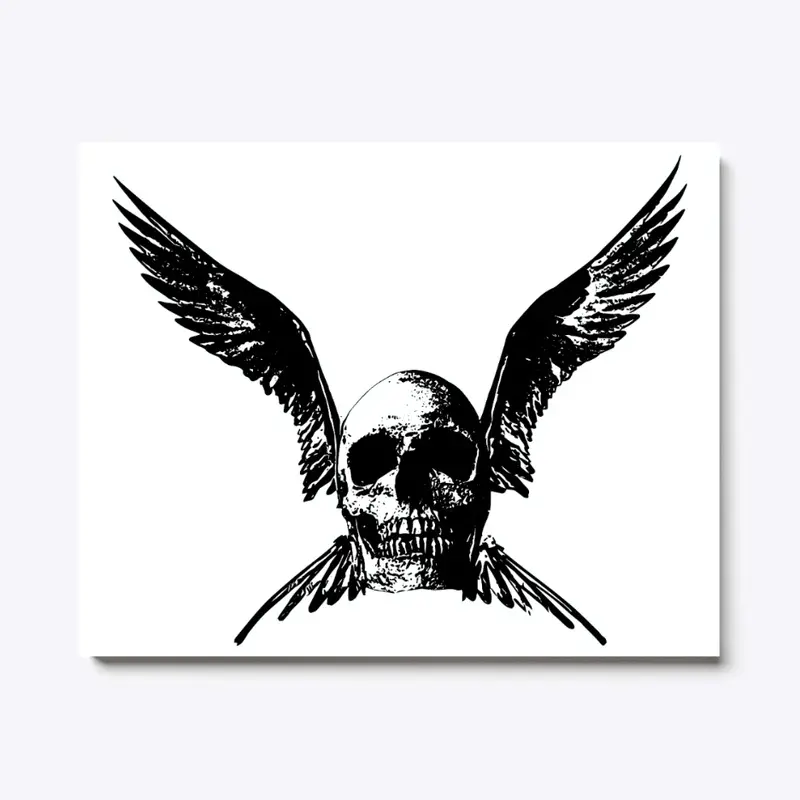 SKULL WITH WINGS