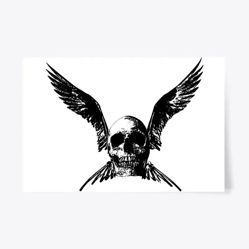 SKULL WITH WINGS