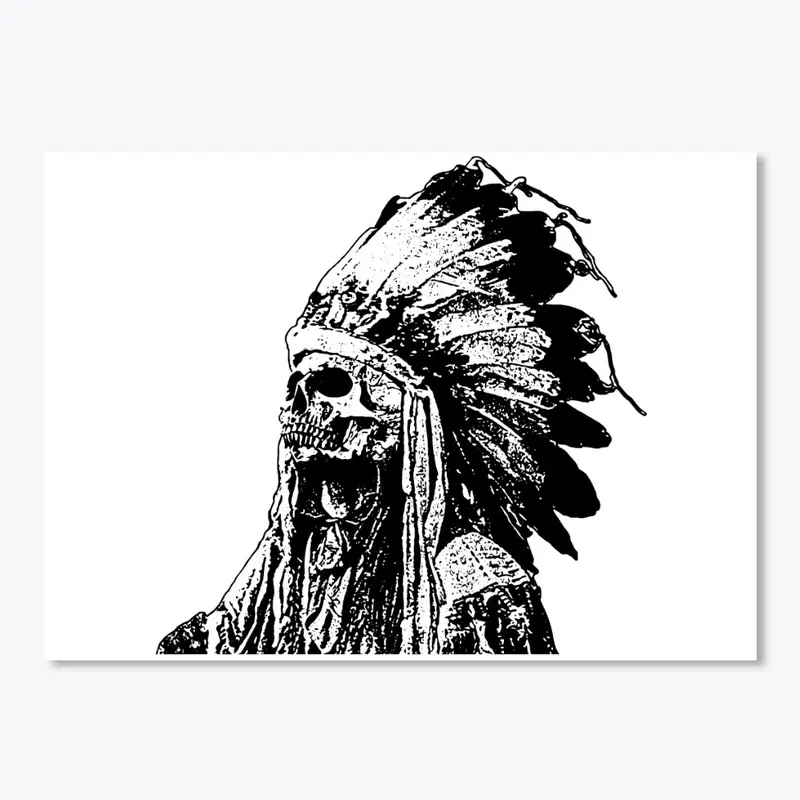 CRAZY HORSE - SKULL WITH HEADDRESS